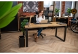 DEERHORN® Kancelársky stôl z dubového dreva a čierneho kovu bez zásteny