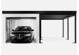 Garden house with Hormann safety garage door