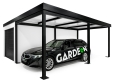 Garden house with Hormann safety garage door