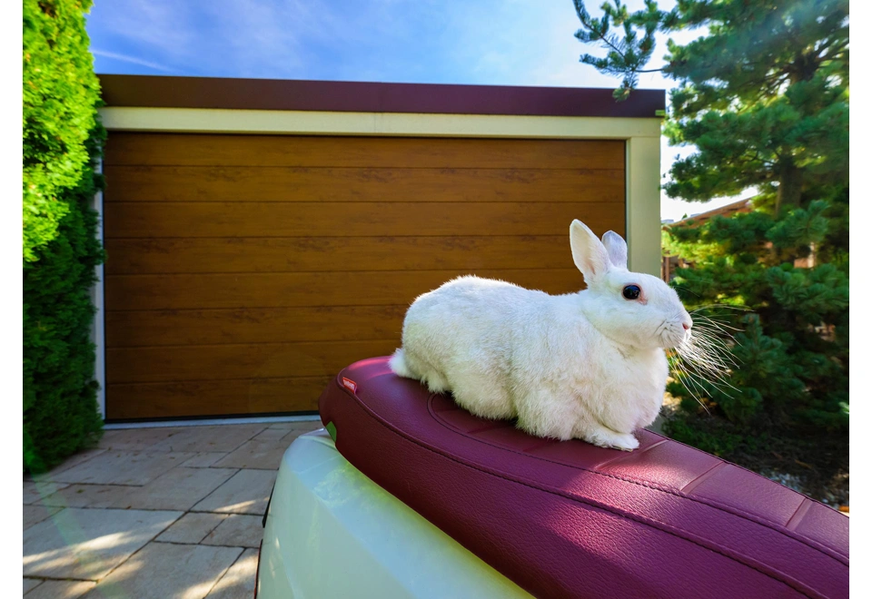 GARDEON® Garáž s dverami Hörmann a dvomi oknami