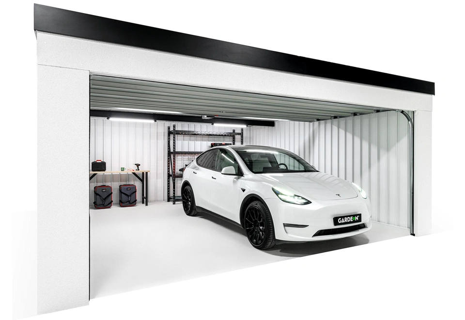 GARDEON® Garáž s dverami Hörmann a oknom