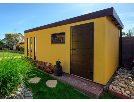 GARDEON® Garáž s dverami Hörmann, oknom a 4 svetlíkmi