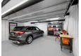 GARDEON® Garáž s dverami Hörmann, oknom a pravým prístreškom
