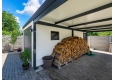 GARDEON® Garáž s dverami Hörmann, oknom a pravým prístreškom