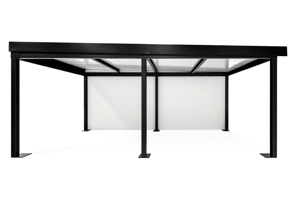 GARDEON® Garáž s dverami Hörmann, oknom a pravým prístreškom