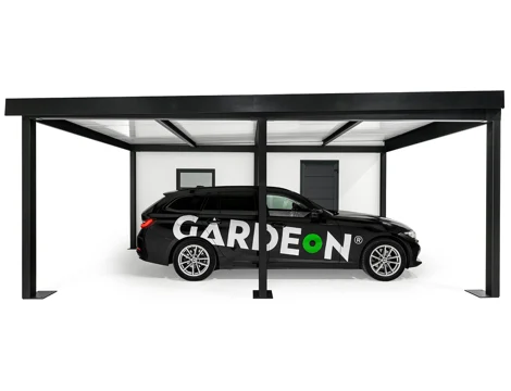 GARDEON® Garáž s dverami Hörmann, oknom a prístreškom