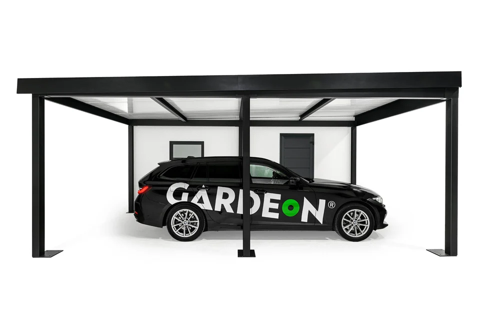 GARDEON® Garáž s dverami Hörmann, oknom a prístreškom