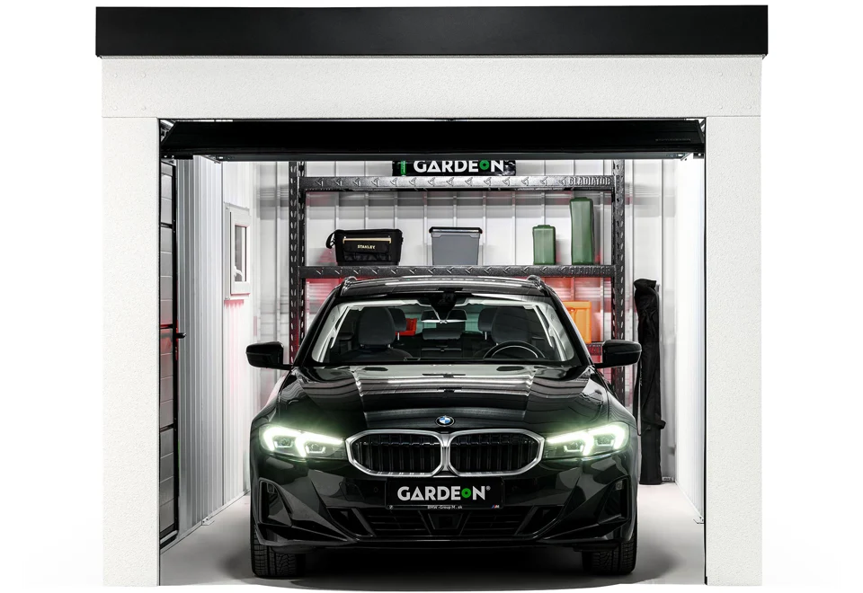 GARDEON® Garáž so sekcionálnou garážovou bránou Hörmann (2500 × 2125 mm)