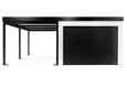 GARDEON® Garáž so sekcionálnou garážovou bránou Hörmann (3000 × 2125 mm) a prístreškom