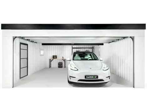 GARDEON® Garáž so sekcionálnou garážovou bránou Hörmann (5000 × 2125 mm)