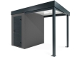 GARDEON® Mini záhradný domček s dverami Hörmann a pravým prístreškom