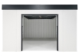 GARDEON® Záhradný domček 4 m x 4 m s garážovou bránou Hörmann