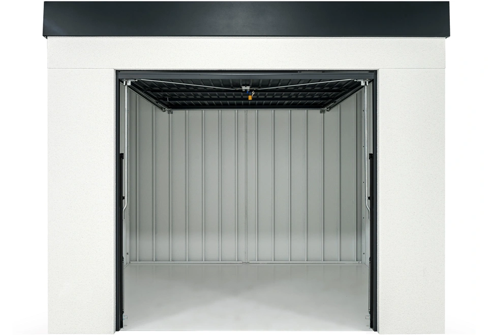 GARDEON® Záhradný domček s bezpečnou garážovou bránou Hörmann