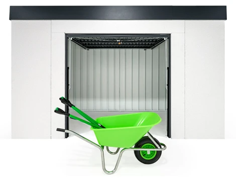 GARDEON® Záhradný domček s bezpečnou garážovou bránou Hörmann