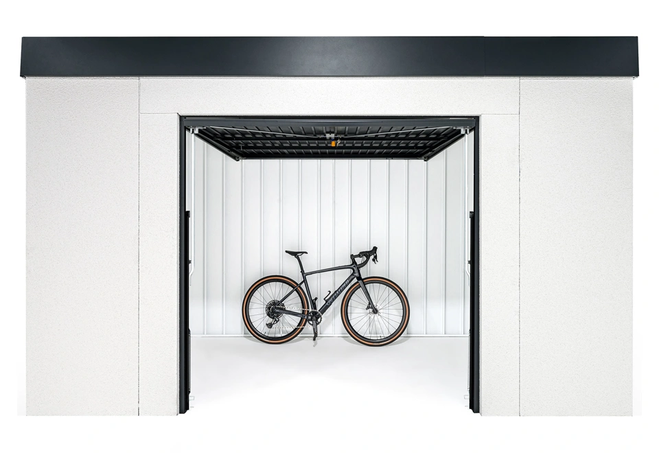 GARDEON® Záhradný domček s bezpečnou garážovou bránou Hörmann