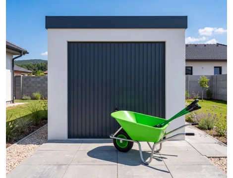 GARDEON® Záhradný domček s bezpečnou garážovou bránou Hörmann