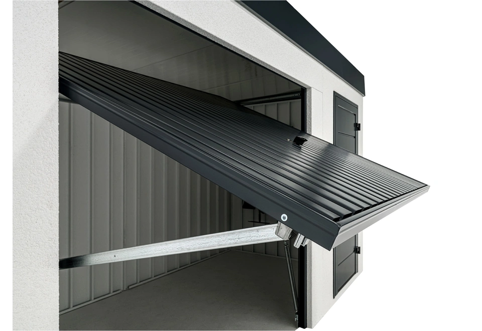 GARDEON® Záhradný domček s dverami a garážovou bránou Hörmann