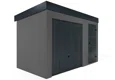 GARDEON® Záhradný domček s dverami a garážovou bránou Hörmann