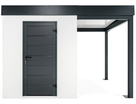 GARDEON® Záhradný domček s dverami a pravým prístreškom GARDEON® Záhradný domček s dverami a pravým prístreškom