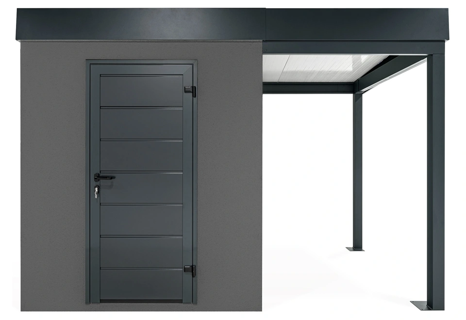 GARDEON® Záhradný domček s dverami a pravým prístreškom