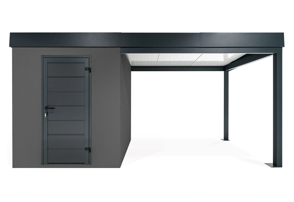 GARDEON® Záhradný domček s dverami a pravým prístreškom