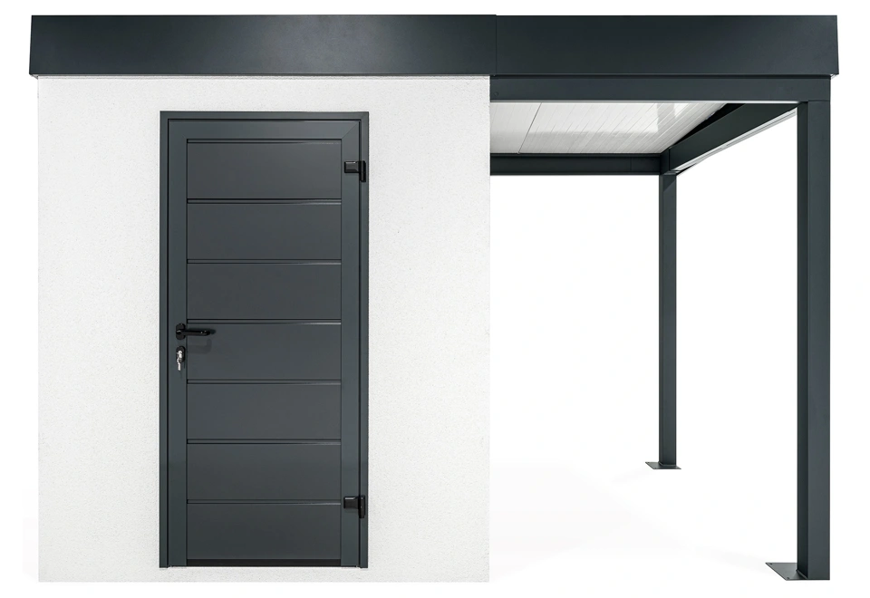 GARDEON® Záhradný domček s dverami a pravým prístreškom