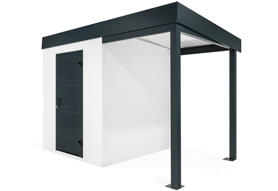 GARDEON® Záhradný domček s dverami a pravým prístreškom
