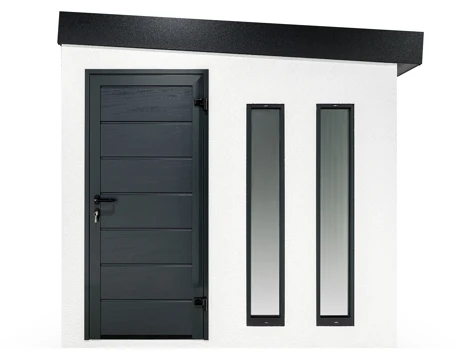 GARDEON® Záhradný domček s dverami Hörmann a dvomi svetlíkmi