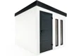 GARDEON® Záhradný domček s dverami Hörmann a dvomi svetlíkmi