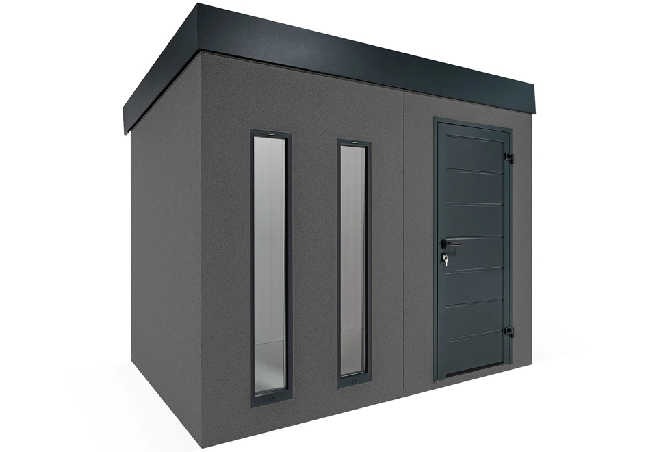 GARDEON® Záhradný domček s dverami Hörmann a dvomi svetlíkmi