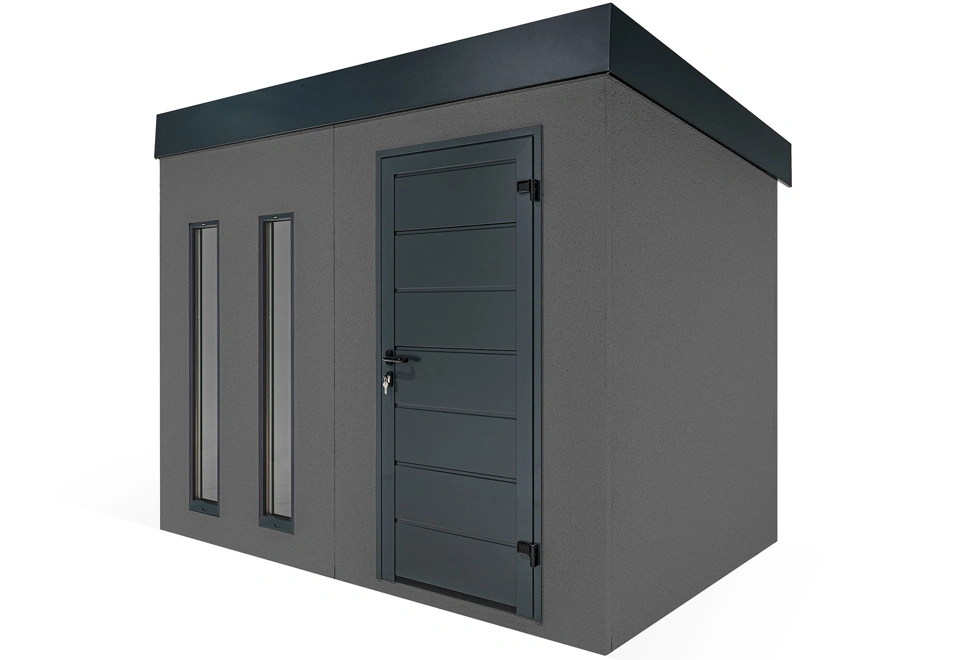 GARDEON® Záhradný domček s dverami Hörmann a dvomi svetlíkmi