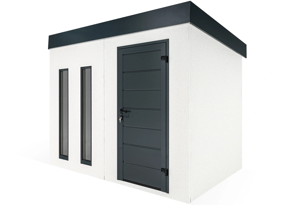 GARDEON® Záhradný domček s dverami Hörmann a dvomi svetlíkmi