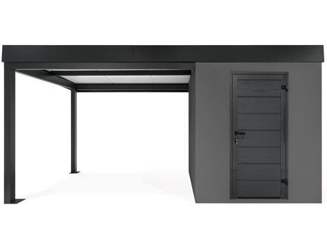 GARDEON® Záhradný domček s dverami Hörmann a ľavým prístreškom GARDEON® Záhradný domček s dverami Hörmann a ľavým prístreškom