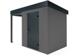 GARDEON® Záhradný domček s dverami Hörmann a ľavým prístreškom