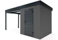 GARDEON® Záhradný domček s dverami Hörmann a ľavým prístreškom