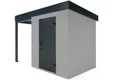 GARDEON® Záhradný domček s dverami Hörmann a ľavým prístreškom