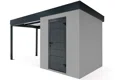 GARDEON® Záhradný domček s dverami Hörmann a ľavým prístreškom