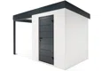 GARDEON® Záhradný domček s dverami Hörmann a ľavým prístreškom