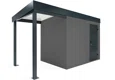 GARDEON® Záhradný domček s dverami Hörmann a ľavým prístreškom
