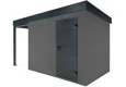 GARDEON® Záhradný domček s dverami Hörmann a ľavým prístreškom