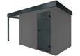 GARDEON® Záhradný domček s dverami Hörmann a ľavým prístreškom