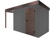 GARDEON® Záhradný domček s dverami Hörmann a ľavým prístreškom