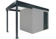 GARDEON® Záhradný domček s dverami Hörmann a ľavým prístreškom