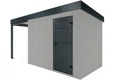GARDEON® Záhradný domček s dverami Hörmann a ľavým prístreškom