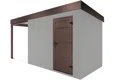 GARDEON® Záhradný domček s dverami Hörmann a ľavým prístreškom