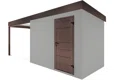 GARDEON® Záhradný domček s dverami Hörmann a ľavým prístreškom