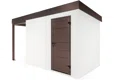 GARDEON® Záhradný domček s dverami Hörmann a ľavým prístreškom
