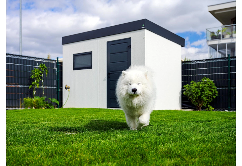 GARDEON® Záhradný domček s dverami Hörmann a oknom