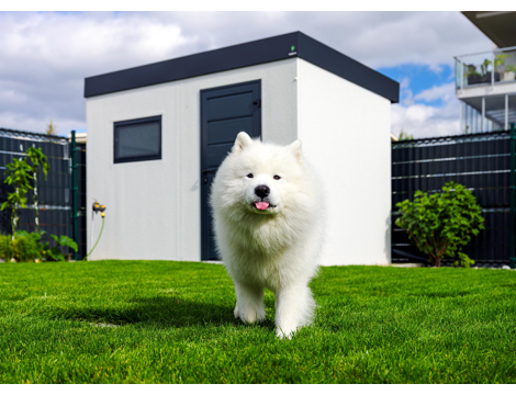 GARDEON® Záhradný domček s dverami Hörmann a oknom