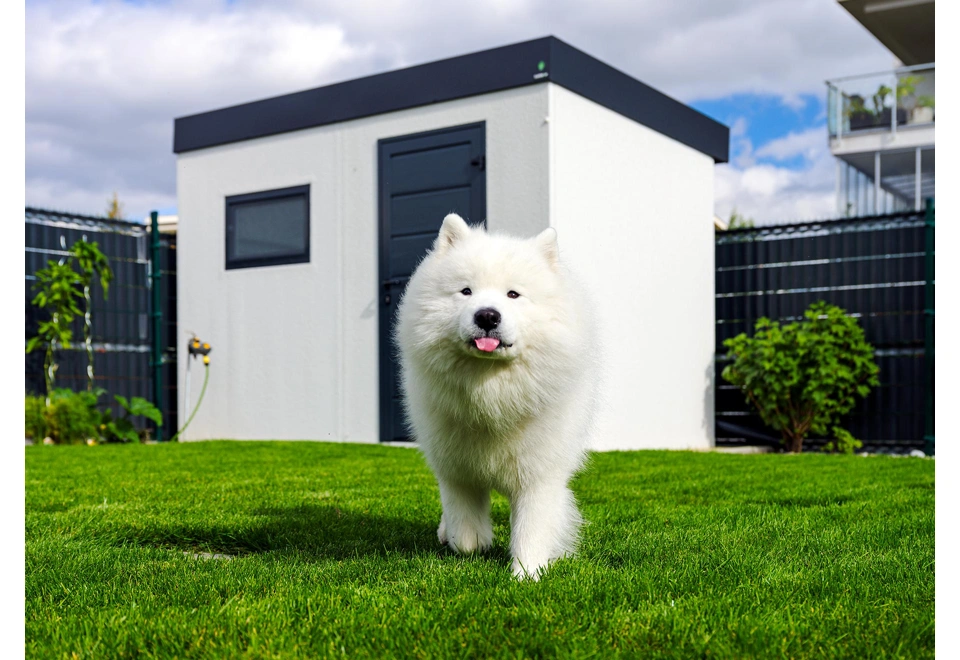 GARDEON® Záhradný domček s dverami Hörmann a oknom